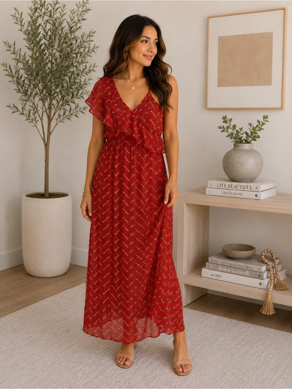 Frock! by Tracy Reese One-Shoulder Maxi Dress NWT